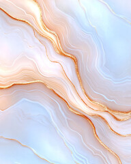 Poster - An exquisite composition featuring shimmering gilded marble surfaces that flicker softly under