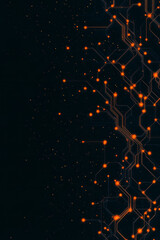 Poster - A futuristic schematic art piece showing a dynamic leverage loop, where cascading circuits and