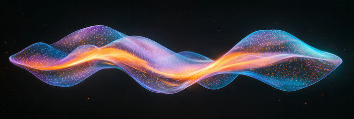 Poster - A digital visualization capturing a dynamic leverage loop in motion, featuring fluid curves and