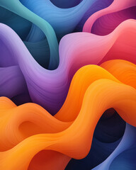 Poster - An abstract rendering of a dynamic leverage loop, with interlocking spirals of vibrant color and
