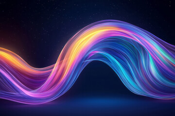 Poster - A bold, cyber-inspired illustration of a dynamic leverage loop, where intertwined streams of light