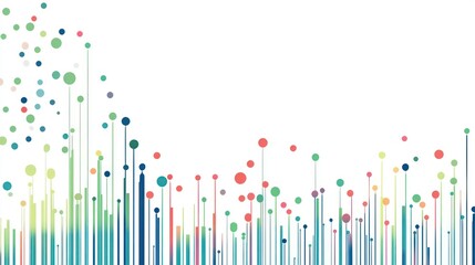 Poster - Abstract colorful data visualization, chart, or graph background. Possible use Presentation backdrop, report illustration