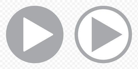 Poster - play button, simple icon, vector illustration. Red circle with white play button icon. EPS 10.