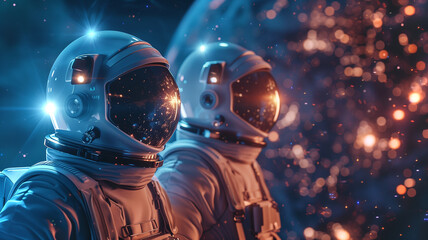 Aufkleber - This Two astronauts ready for their thrilling suborbital adventure through space tourism.