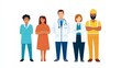 © eGGie - Diverse professionals in flat design style.