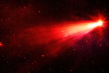 Poster - Red comet streaking across a dark, starry space.