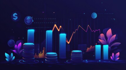 Poster - Abstract financial data visualization (1)