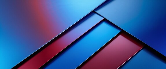 Poster - blue to red gradient shiny metal flat sheets plain polished surface texture background backdrop