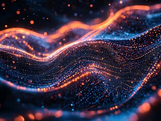 Aufkleber - Abstract futuristic digital brain with glowing neural pathways, artificial intelligence, advanced technology concepts, vibrant colors, digital matrix elements, hightech design