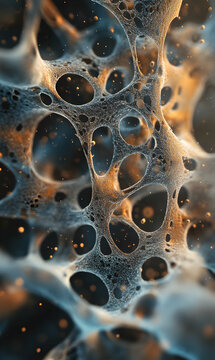 Intricate Cellular Network Detailed Microscopic Organic Structure Visual Resonance Artistic Form