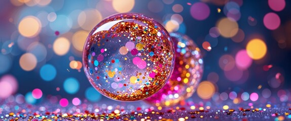 Poster - elegant colorful theme glitters and bokeh abstract background concept backdrop illustration cartoon