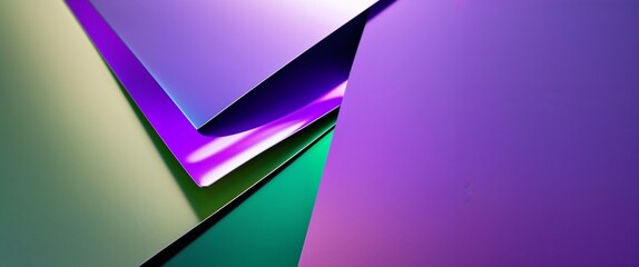 Poster - purple to green gradient shiny metal flat sheets plain polished surface texture background backdrop
