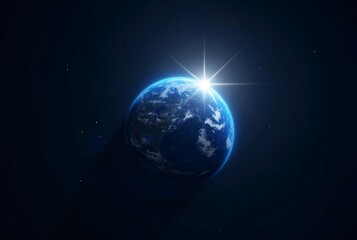 Wall Mural - blueearthinastarrynightsky