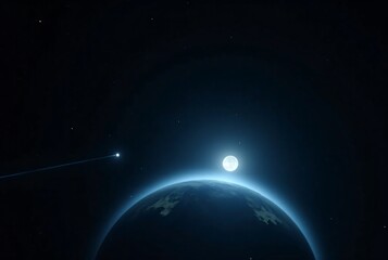 Wall Mural - earth and moon