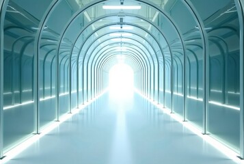 Wall Mural - illuminatedglasstunnel