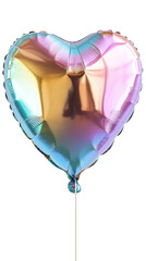 Poster - Colorful heart-shaped balloon with iridescent surface, perfect for Valentine's Day, anniversaries, or romantic celebrations
