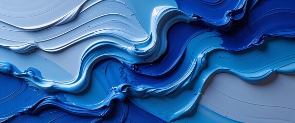 Aufkleber - elegant blue theme paint brush strokes abstract background concept backdrop illustration cartoon