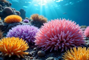 Wall Mural - vibrantcoralreefclose-up