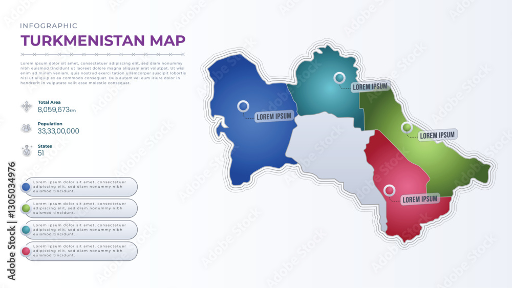 Total Area, Papulation, States & More Detailed Infographic Map of ...