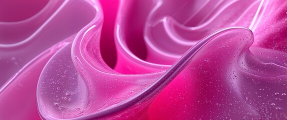 Aufkleber - elegant pink theme neon glowing curves abstract background concept backdrop illustration cartoon