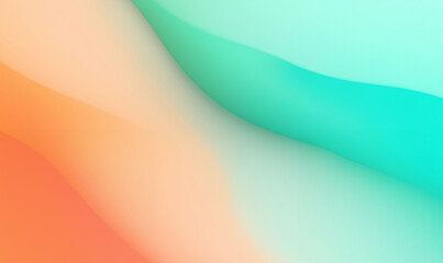 Poster - Abstract waves background graphic design. Abstract waves with orange and turquoise gradient background. Abstract waves background for presentation