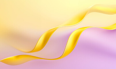Poster - Abstract waves design with yellow and gold colors. Abstract waves with smooth design