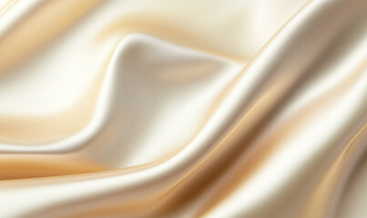 Poster - Silk fabric texture with golden silk fabric drape. Abstract silk fabric background with smooth folds