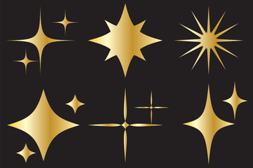 Wall Mural - Shine star sparkle vector set. Sparkle star icons. Shine icon. Stars sparkle doodles vector. Set sparkles star symbols vector. Bright sparkle, star sparkle, shiny flash star. Star shine sparkle icon