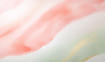 Poster - Abstract Background with Watercolor Texture. Soft pastel abstract background with pink green and gold colors