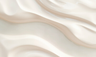 Poster - Smooth fabric with flowing texture. Creamy surface with flowing lines and soft texture
