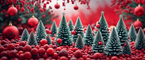 Poster - elegant red theme winter season abstract background concept backdrop illustration cartoon