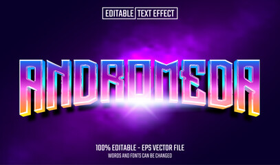 Wall Mural - andromeda editable text effect
