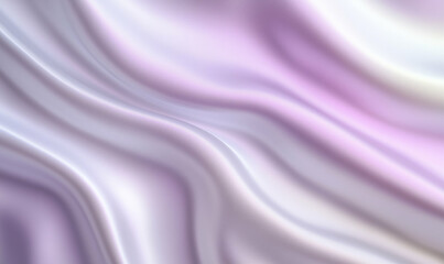 Poster - Soft fabric background with flowing folds and delicate texture. Abstract silk fabric with smooth waves and subtle lavender hues