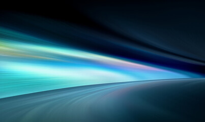 Poster - Abstract light lines background. Abstract light trails in dark background. Abstract light streaks background