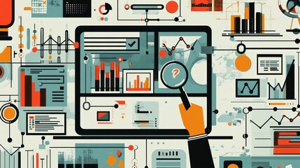 Poster - Analyzing data on a laptop screen