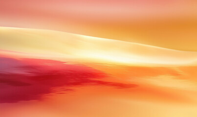 Poster - Abstract landscape with orange and red hues. Abstract landscape with soft colors and blurred textures. Abstract landscape with warm tones