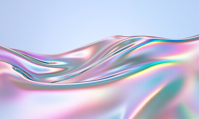 Poster - Iridescent fabric with abstract texture. Holographic iridescent fabric with abstract background and pearly texture