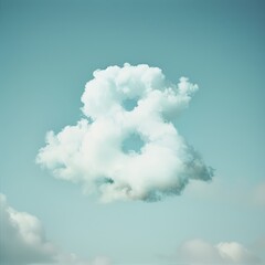 Wall Mural - whimsical cloud shaped like the number eight