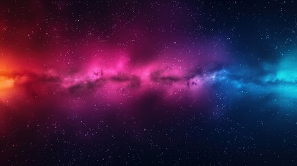 Wall Mural - vibrant cosmic nebula in galactic colors.