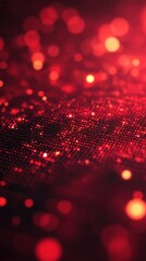 Poster - Abstract red dot matrix with bokeh effect creating a festive and elegant background for graphic design and visual projects