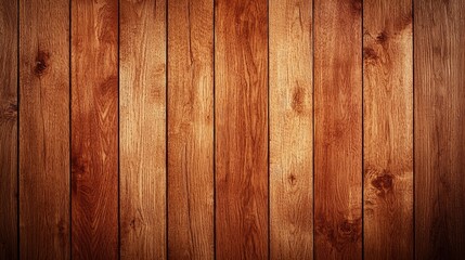 Poster - Solid and timeless wood wall with natural grain patterns creating a warm and inviting atmosphere in interior spaces