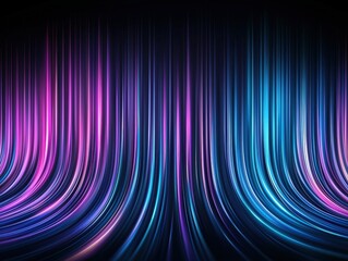 Poster - Dark background with colorful lines creating a striking visual contrast, perfect for modern art and design projects