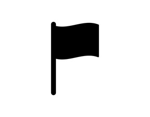 Poster - A simple black flag icon, ideal for apps, signs, and symbols. clear and minimalist design.
