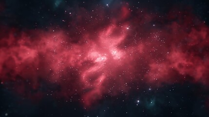 vibrant cosmic nebula with swirling pink hues