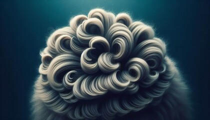 Wall Mural - textured adult mohair may have a slightly more crimped or irregu