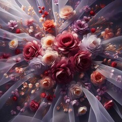 Wall Mural - thick organza an organza fabric with a thick opaque texture