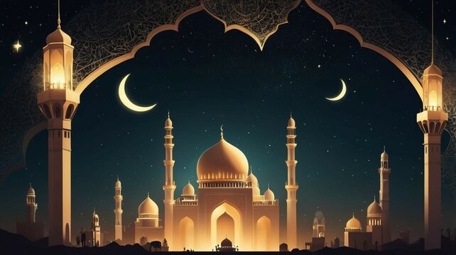 Ramadan and Eid al fitr concept backgrounds