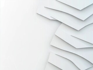 Poster - Creative paper layer design minimalist studio abstract art bright environment top down view modern concept