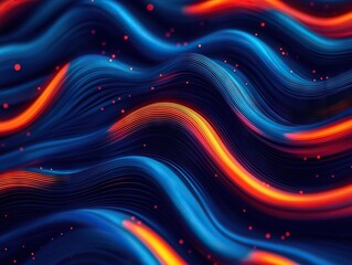 Aufkleber - Dynamic waves of color flowing in digital space abstract artwork vibrant environment artistic perspective