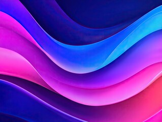 Aufkleber - Dynamic flow of colorful waves abstract art digital design modern environment vibrant color palette